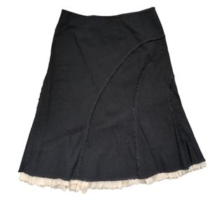 Anthropologie black cotton skirt